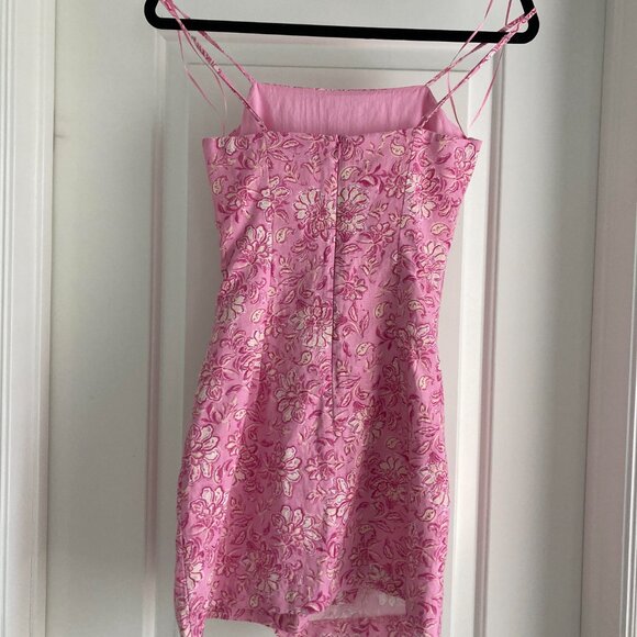 PRINTED LINEN BLEND DRESS -Wore once - Picture 7 of 8